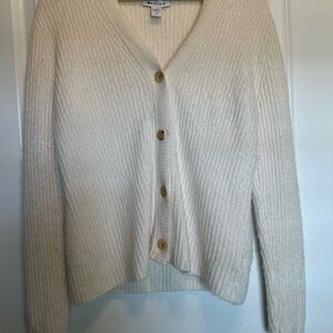 Athleta Off-White Button-Up Cardigan